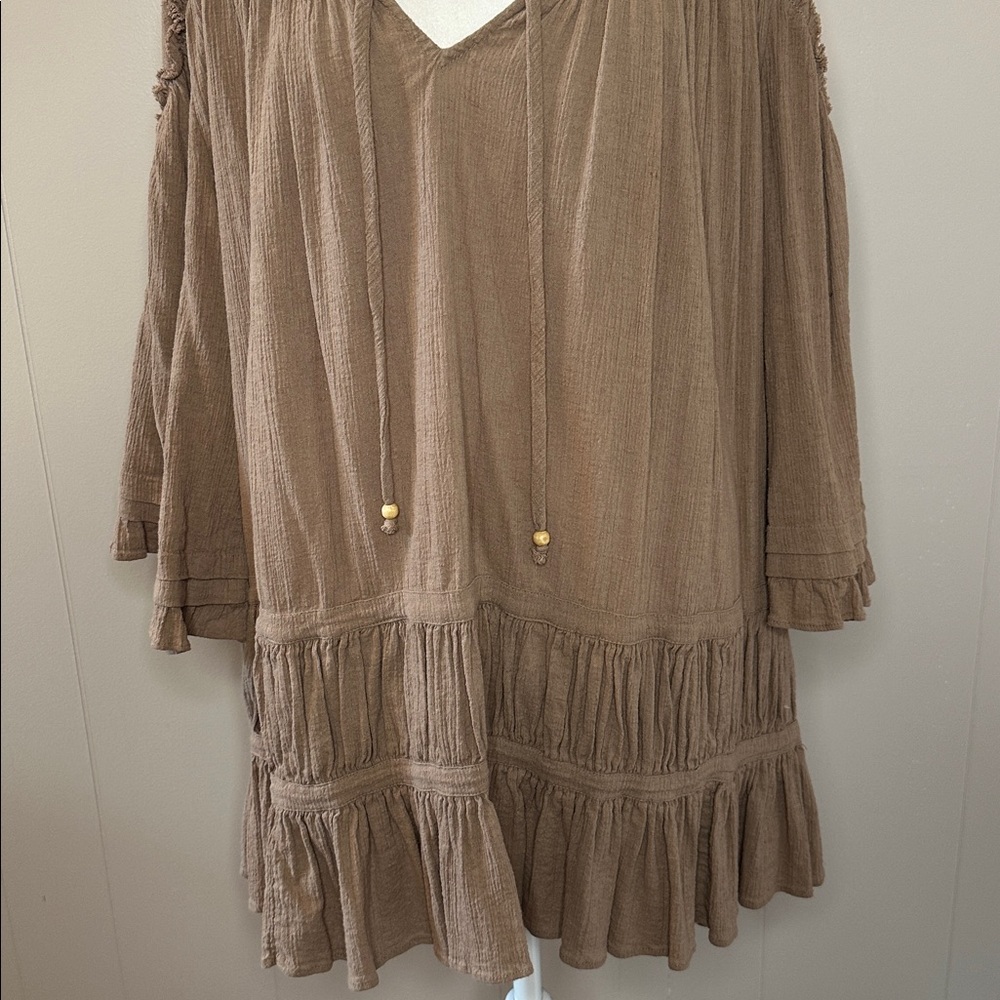 EUC Free People Soak Up the Sun Hooded Tunic Top - Picture 4 of 15